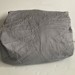 BROOKLINEN Percale Cotton King Duvet  BEDDING  Gray Striped  NEW